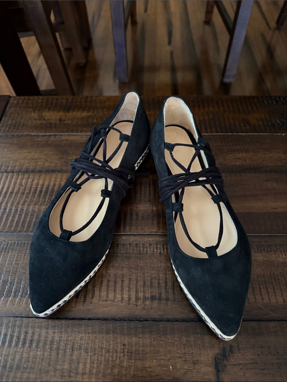 Helia Lace Up Espadrilles Ballet Flats Size 7.5